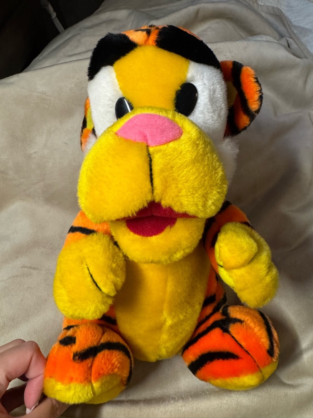 2/$35 Vintage Yellow & Orange Plush Tiger Stuffed Toy - Kids Plush Animal